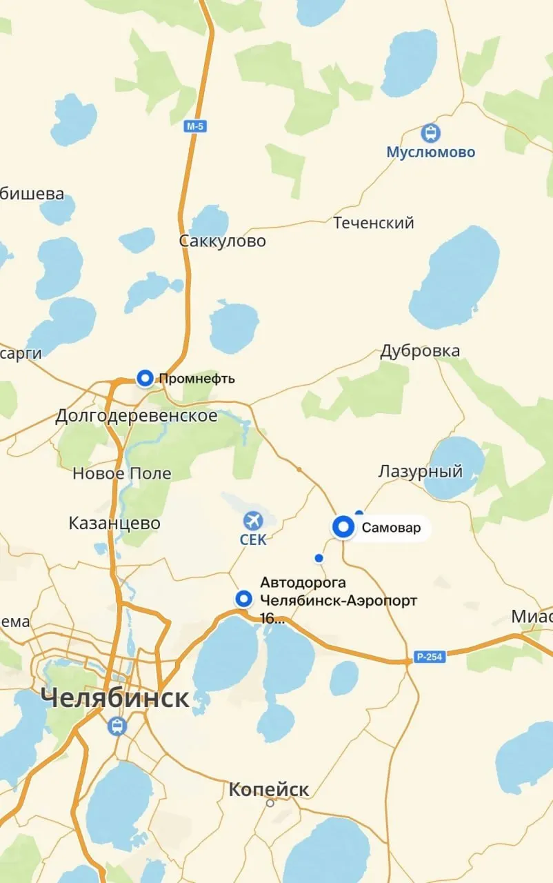 Движение на участке с 2 по 12 км закрыто — объезд организован через посёлок Лазурный.