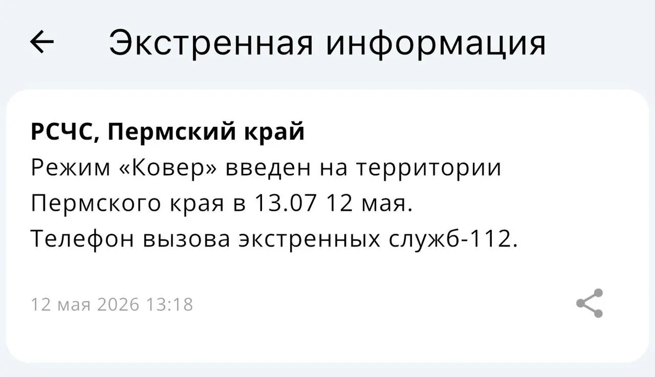 В Пермском крае объявлен режим «Ковер». В аэропорту Перми временно ограничили приём и выпуск воздушных судов.