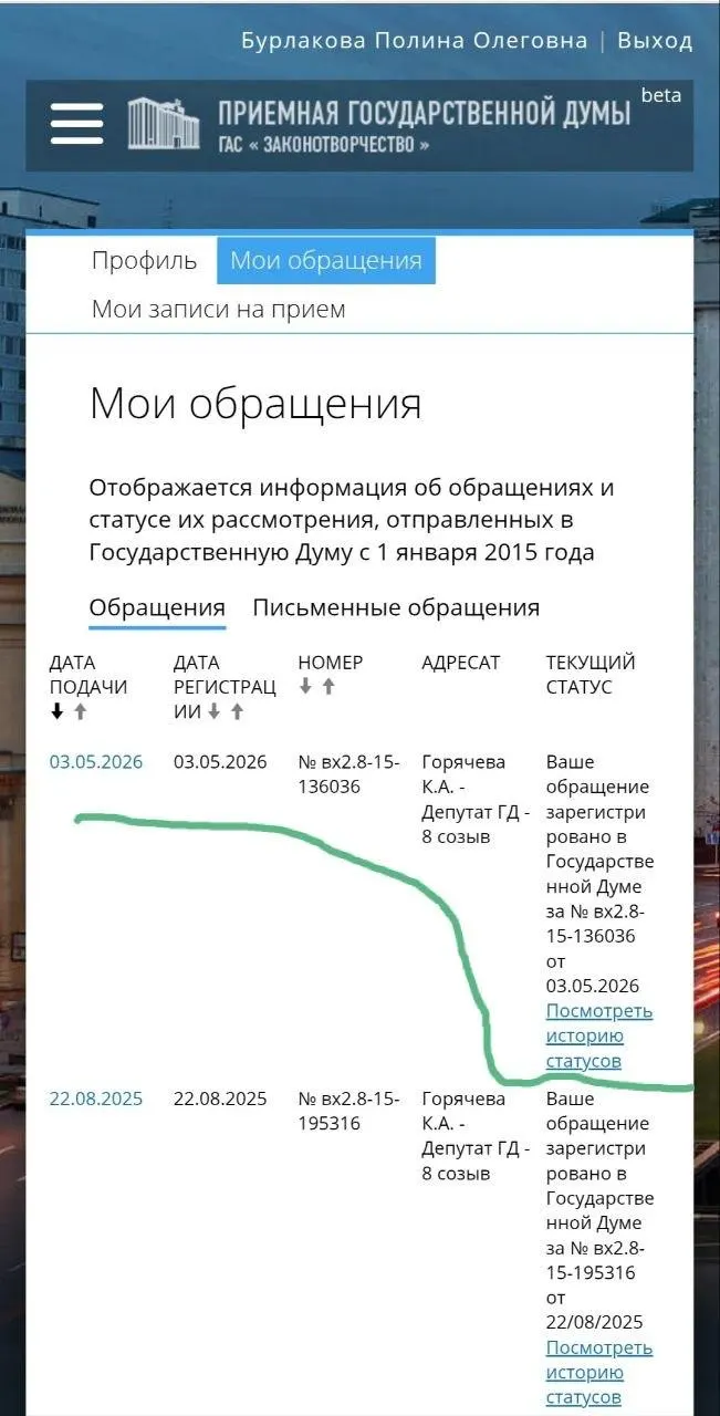 Юристка и волонтёрка направила в Госдуму просьбу ускорить подготовку инициатив: охранные ордера, запрет приближения агрессора к пострадавшим и ужесточение ответственности полиции. Петиция собрала 100 тысяч подписей, эксперты рекомендовали закрепить меры в законе.