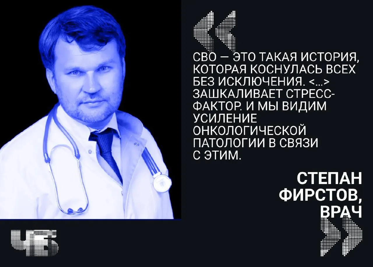 Степан Фирстов заявил, что с 2022 года в Челябинской области участилось выявление онкологических заболеваний и что стресс, связанный со «СВО», может быть одной из причин; конкретных цифр он не привёл.