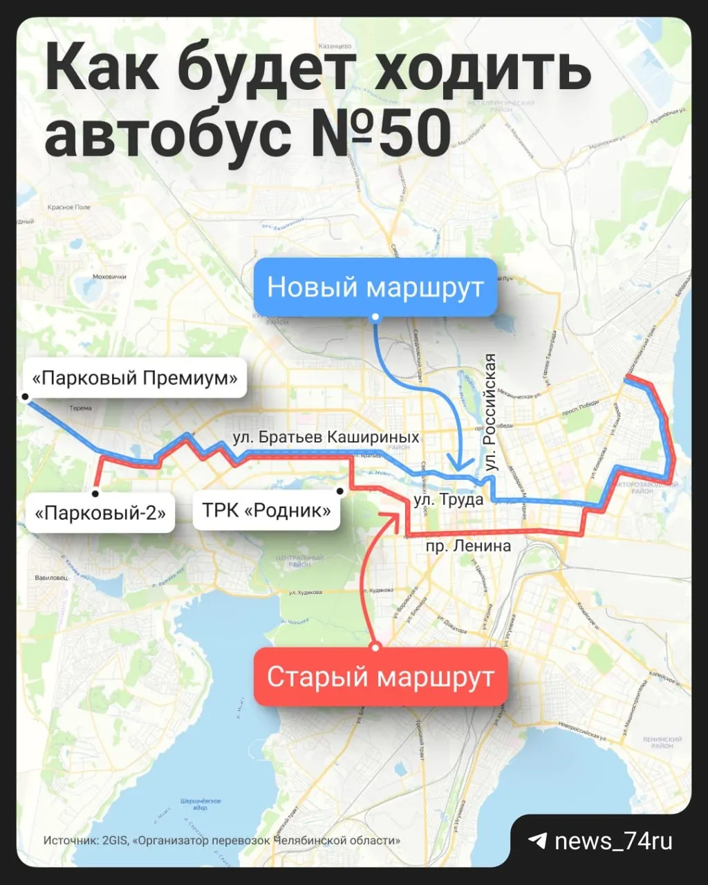 Маршрут перейдёт на регулируемый тариф и сменит начальную остановку — теперь поездки начнутся из посёлка Пригородный, в центр маршрут будет идти по улице Труда без заезда на проспект Ленина.