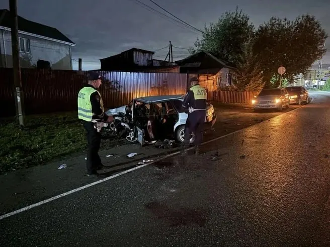 Около 23:30 водитель ВАЗа выехал на встречную полосу и столкнулся с Ford Focus. Водитель ВАЗа скончался по дороге в больницу, несколько человек доставлены в медучреждения.