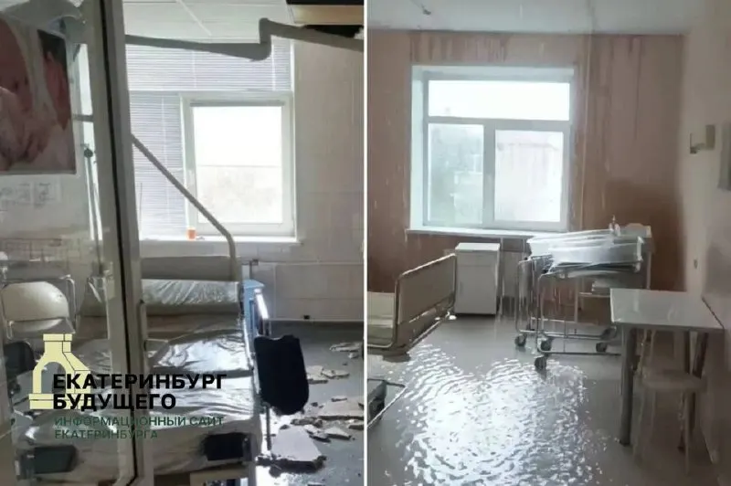 В результате затопления единственного городского перинатального центра повреждён третий этаж с родовыми залами; плановые роды у части женщин перенаправят в больницы Екатеринбурга.