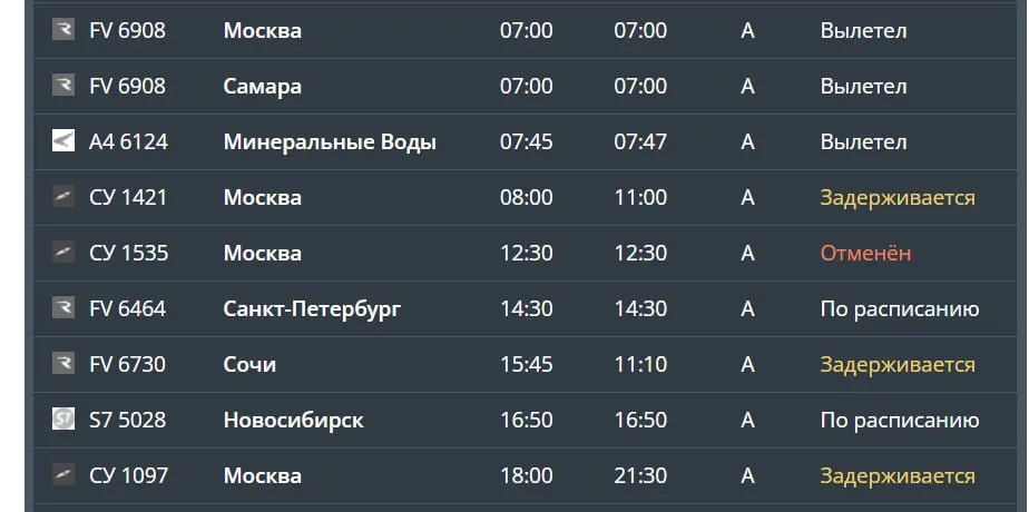Три рейса из Челябинска в Москву задержаны, один отменён; ограничения на вылеты влияют на расписание в столичных аэропортах.
