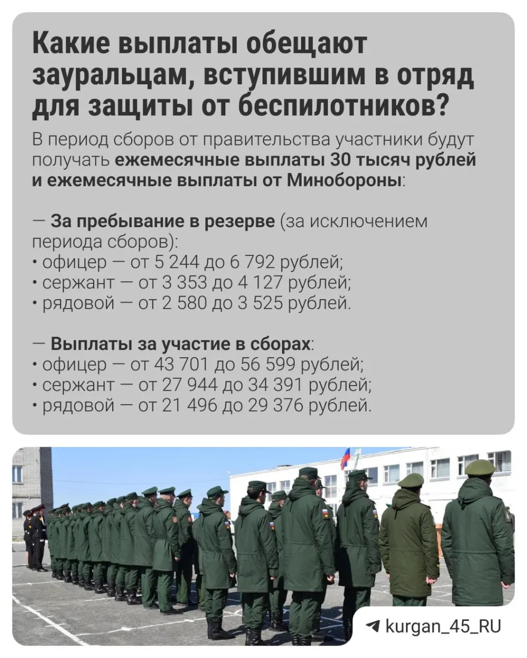 Правительство Курганской области объявило о формировании отряда «БАРС» для защиты от беспилотников.