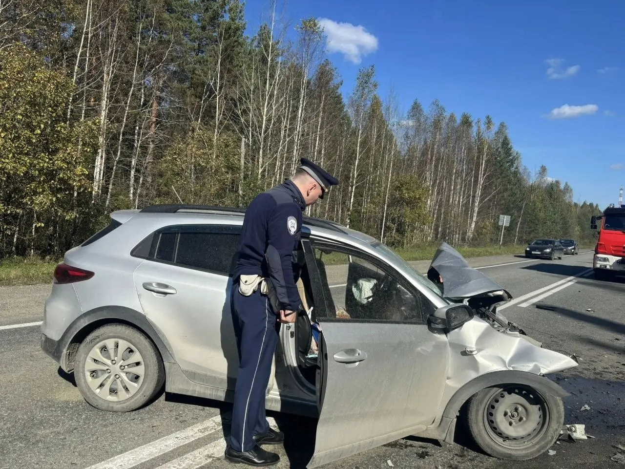 На участке дороги у города Реж столкнулись Renault и Kia Rio — погибли оба водителя до приезда медиков; на месте работают автоинспекторы, устанавливаются обстоятельства аварии.