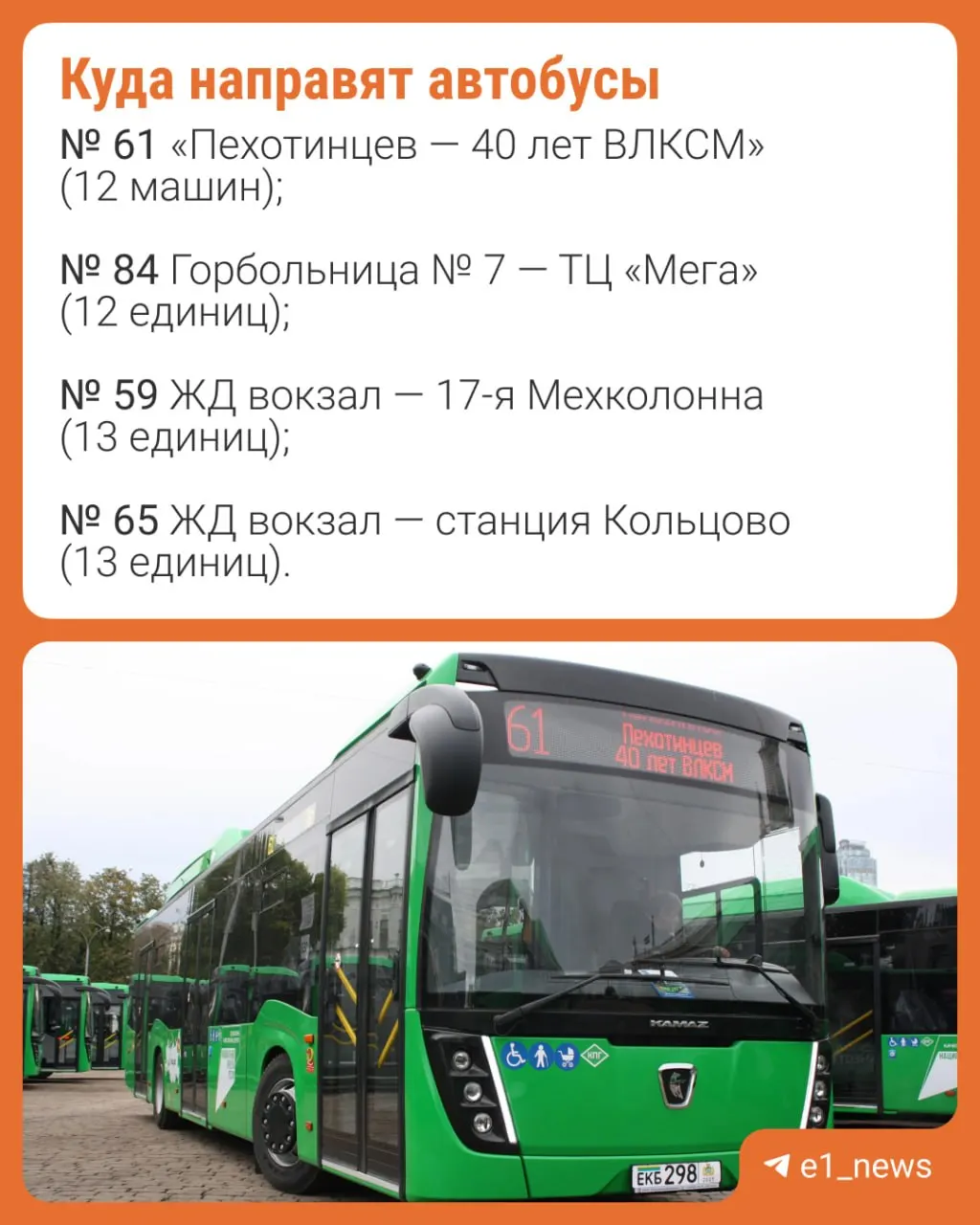 Новые автобусы прибудут в город, и к 15 декабря выйдут на линии; часть машин усилит парки частных перевозчиков.
